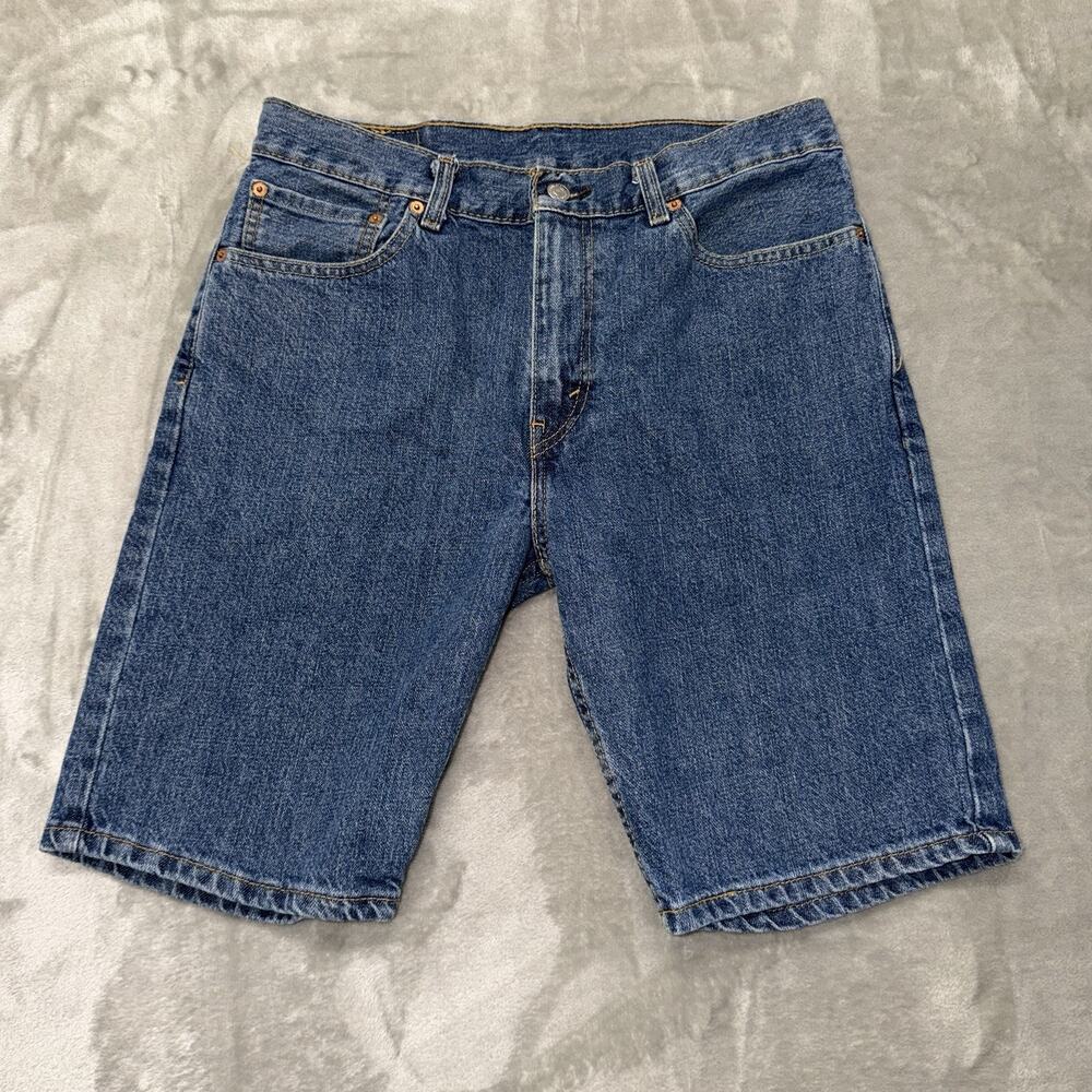 Levi’s 505 Blue Jean Shorts Mens 33 (Fits 32) Denim Jorts 100% Cotton Stonewash